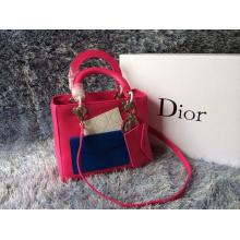 1:1 Designer Lady Dior with Front Pocket Bag Fushia/Blue/White