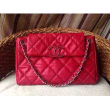 AAA Designer Chanel Hampton Sheepskin Quilted Leather Flap Shoulder Bag Red