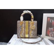 AAA Lady Dior Medium Python Tote Bag