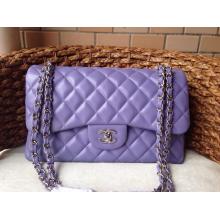 AAA Replica Chanel Lambskin Leather Classic Double Flap Shoulder Bag Lavender