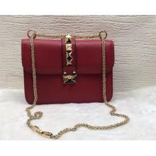 AAA Replica Valentino Chain Flap Shoulder Bag Red 0312