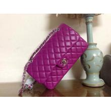 Affordable Chanel Lambskin Leather Classic Double Flap Shoulder Bag Violet