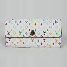 Affordable Louis Vuitton Monogram Multicolore YT1059 White Wallet