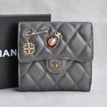 Best Chanel Wallet 37238 Lambskin Grey Price
