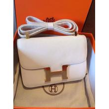 Best Hermes Constance 23cm Epsom Bag White Togo Leather US