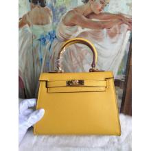 Best Hermes Kelly 20cm Togo Leather Bag Yellow