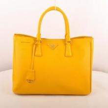 Best Prada Yellow Handbag Cow Leather