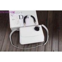 Best Quality Fake Be Dior Diorissimo Flap Bi-color Small Bag White/Black