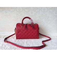 Cheap Louis Vuitton Monogram Empreinte Speedy Bandouliere 25 Bag Red
