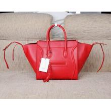 Copy 1:1 Celine Luggage Phantom Bag in Smooth Leather Red