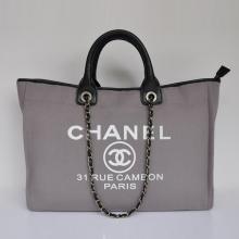 Copy Chanel 2015 New Chanel Ladies Grey Canvas