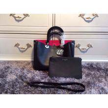 Copy Dior Calfskin Diorissimo Small Bag Black/Red