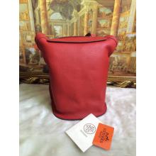 Copy Hermes Leather Backpack Bag Red