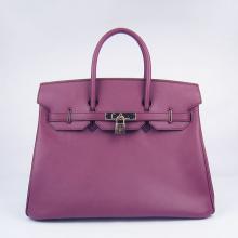 Copy Hermes Original leather Ladies Purple
