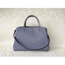 Copy Louis Vuitton Monogram Empreinte Montaigne MM Bag Baby Blue