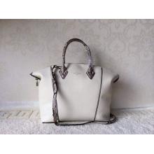 Copy Louis Vuitton New Soft Lockit with Python Handles PM Bag Fall 2014 Creamy