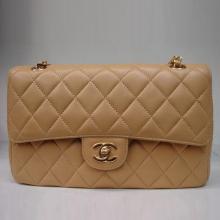 Designer Chanel Classic Flap bags YT1602 Lambskin Apricot