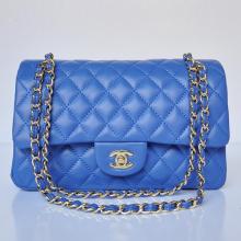 Fake Chanel Classic Flap bags Cross Body Bag Blue