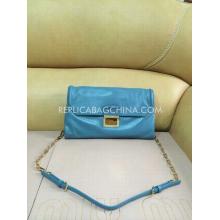 Fashion Handbag Calfskin Blue Shoulder Bag