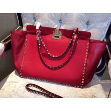 Fashion Replica Valentino Rockstud Shopping Bag Red