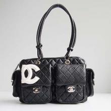 Imitation Chanel Cambon bags Handbag Black Ladies