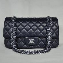 Imitation Chanel Classic Flap bags Lambskin Ladies Black