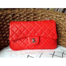 Imitation Chanel Lambskin Leather 3 Medium Flap Bag A94032 Red