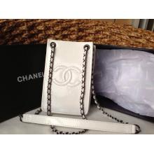 Imitation Chanel Smartphone Holder Pouch Crossbody Bag White Spring Summer 2014