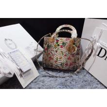 Imitation Lady Dior Medium Python Tote Bag