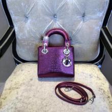 Imitation Lady Dior Mini Bag Burgundy Leather