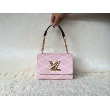 Imitation Louis Vuitton Epi Twist Lock Malletage Bag Pink Cruise 2015