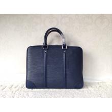 Imitation Louis Vuitton Porte Documents Voyage Briefcase EPI Mens Small Business Bag Bleu Nuit M41143 2014
