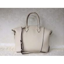 Imitation Louis Vuitton Soft Lockit MM Bag White