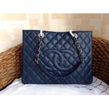 Knockoff Chanel GST Caviar Leather Grand Shopping Tote Bag Blue