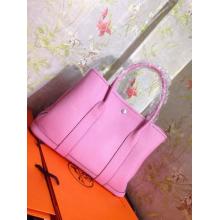 Knockoff Hermes Garden Party 36cm Clemence Veins Calf Leather Bag Pink