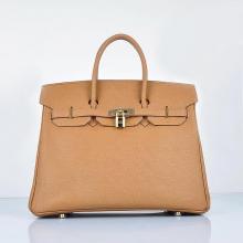 Knockoff Hermes Original leather Handbag YT1248 Coffee