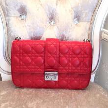 Knockoff Miss Dior Medium Flap Bag Red in Lambskin Leather at AU