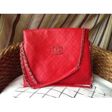 Luxury Imitation Chanel Hampton Leather Shoulder Bag Red