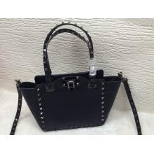 New Valentino Rockstud Shopping Bag Black