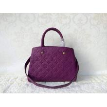 Replica 1:1 Louis Vuitton Monogram Empreinte Montaigne BB Bag Purple
