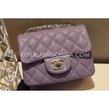Replica Chanel Classic Flap Purple Snakeskin
