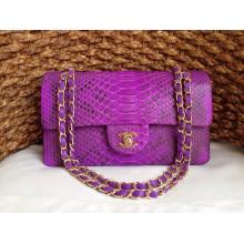 Replica Chanel Python Leather Classic 2.55 Flap Bag Lavender US