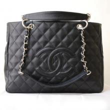 Replica Chanel Shopping bags Black Ladies Lambskin