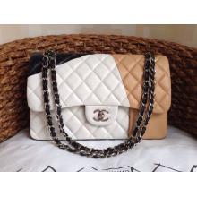 Replica Chanel Trio Lambskin Leather Classic Double Flap Shoulder Bag