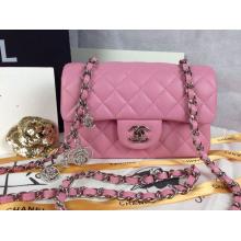 Replica Chanel Valentine Leather Double Flap Shoulder Bag Pink at USA