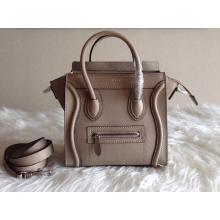 Replica Fashion Celine Luggage Nano Bag in Original Grained Leather Beige