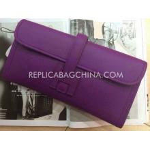 Replica Hermes Clutch Calfskin Purple