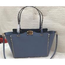 Replica Valentino Rockstud Shopping Bag Baby Blue