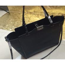 Replica Valentino Rockstud Shopping Bag Black