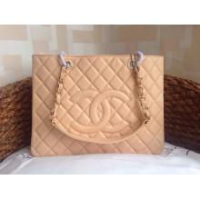 Top Chanel GST Caviar Leather Grand Shopping Tote Bag Beige